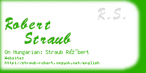 robert straub business card